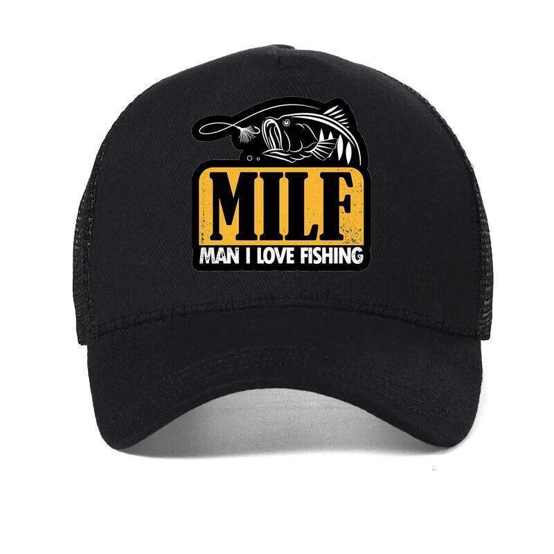 MILF I Love Men Women Adjustable Fishing Snapback hat Leisure outdoors Mesh Breathable hats Y260304