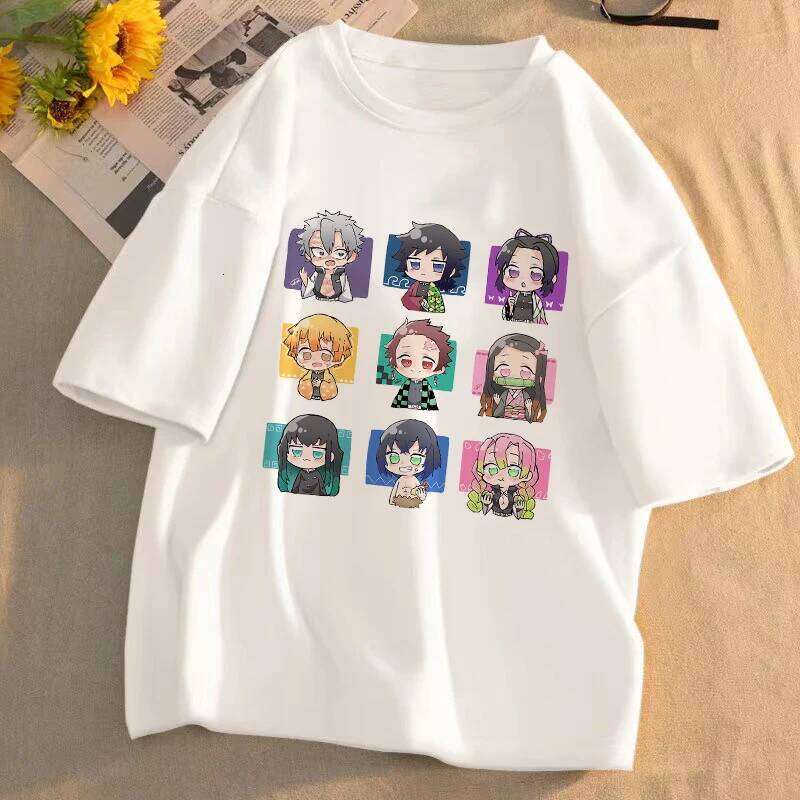 New Demon Slayer T-Shirt Kimetsu No Yaiba Unisex Graphic Tee Summer Short Sleeve Casual Cartoon Top Streetwear Anime Gift XJ260306 XJ260306