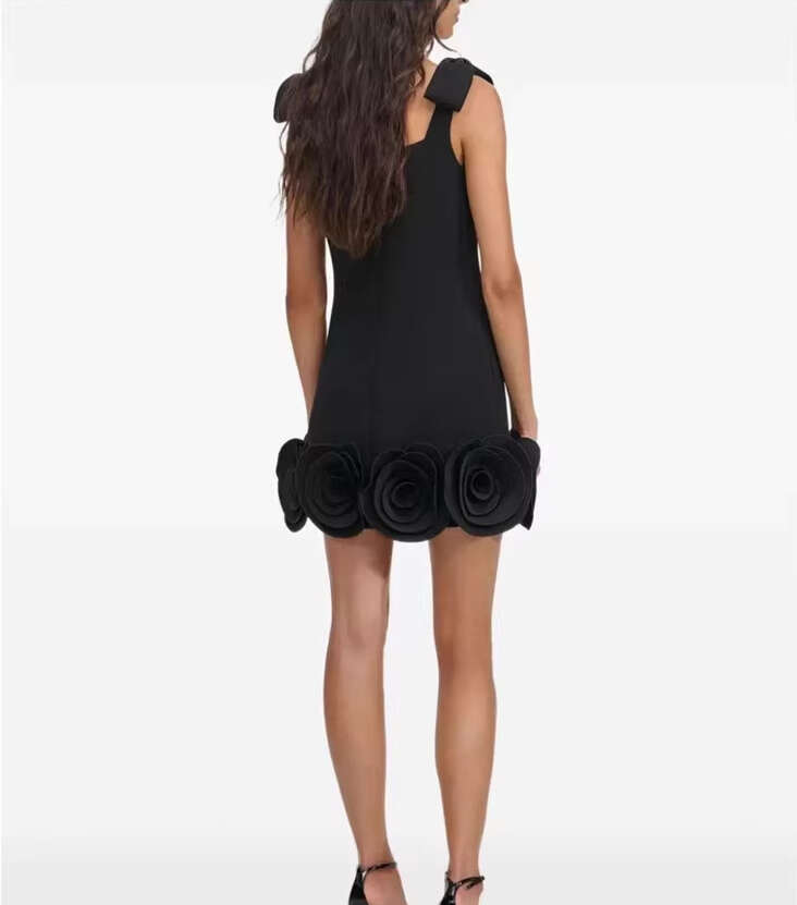 26 Spring/Summer Designer Fashionable Elegant Women's Fashionable Sexy Belt a3 3D Large Flower Slimming Short Skirt