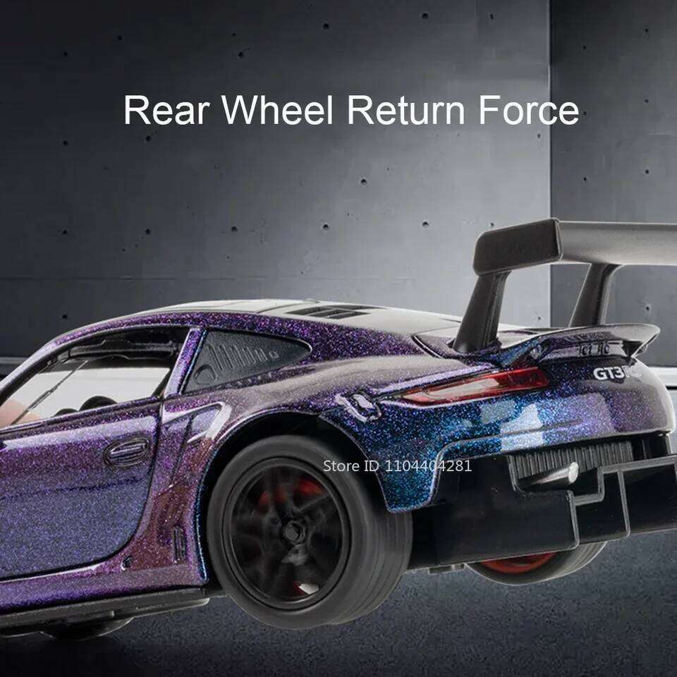 1:32 911 GT3RS Panamera Alloy Miniature Model Toys Diecast Doors Opened Sound Light Rubber Tires Vehices for Boy's Birthday Gift Z260306