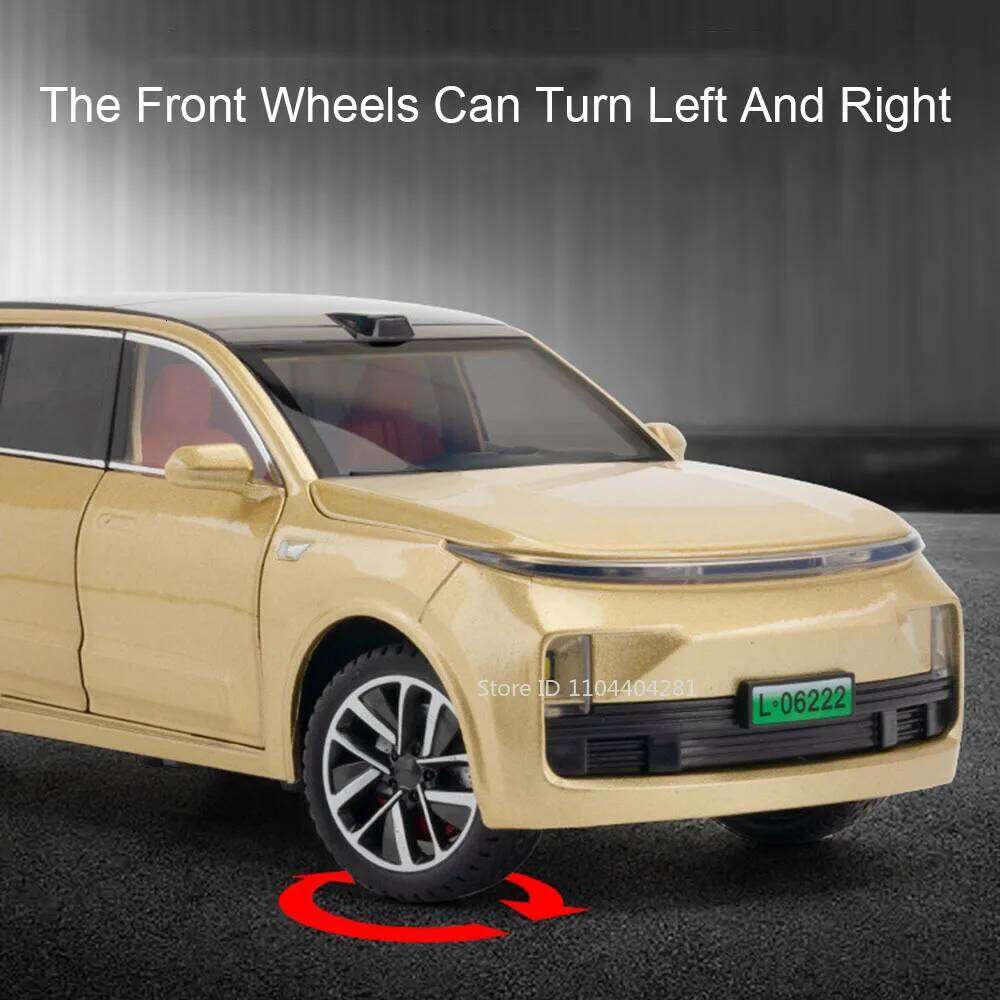 1:24 LEADINGIDEAL L9 Alloy Sailux AITO M9 Diecast Model Toy Car 6 Doors Opened Sound Light Pull Back Vehice Collect Fashion Gift Z260307