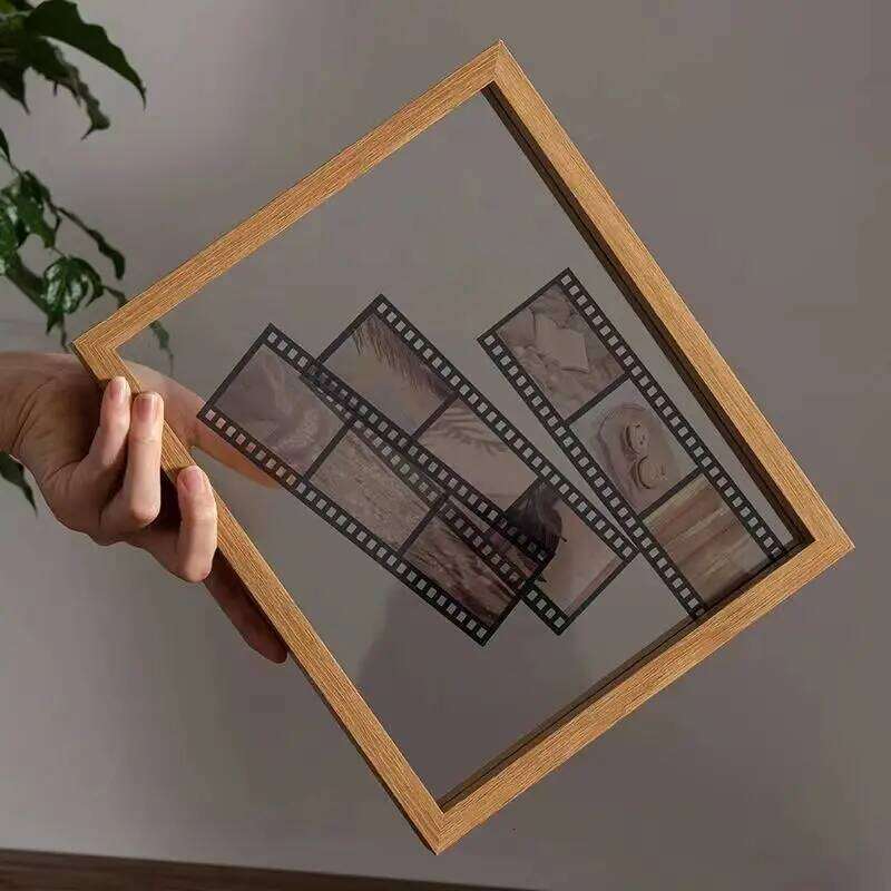 Classic Solid Wood Double-Sided Transparent Acrylic Photo Frame, Framing Photos, Specimens, Certificates, Paintings, Posters H260306