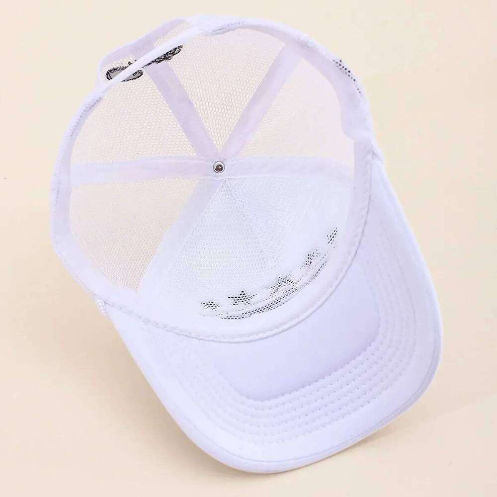 Fashionable Embroidered Baseball Five Star Color blocked Mesh Breathable Summer Duck Tongue Versatile Sunshade Truck Hat Y260304