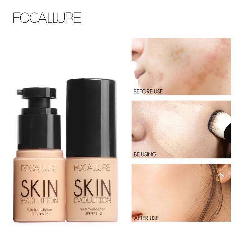 FOCALLURE Face Liquid Oil Control Moisturizer Full Coverage Concealer Matte Primer Base Cream Foundation Makeup 26L0306