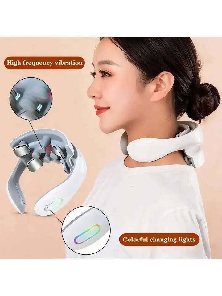 2026 TENS Pulse Back Neck Massage Wireless Smart Sholder Cervical Massager Heating Relief Muscle Punch Beating Health Rechargeab 26Y0307