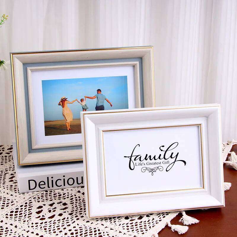 Nordic Ins Style Minimalist Picture Frame Desktop Display Wall Hanging 6/7/8/10/Inch A4 Family Photo Decoration Log Color H260306