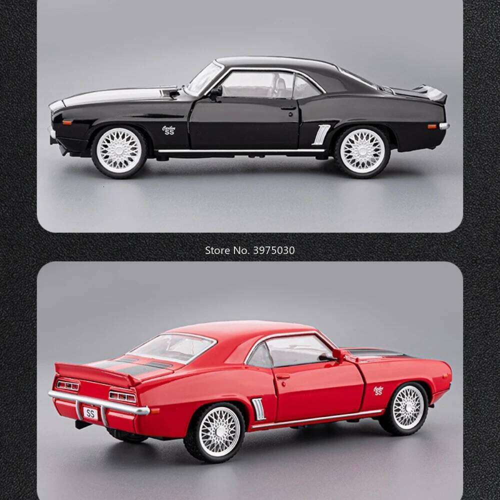 1:32 Camaro SS Santana Cars Alloy Toys Diecast Models Wheel Pull Back with Light Sound Miniature Vehicles Boys' Festival Toy Z260306