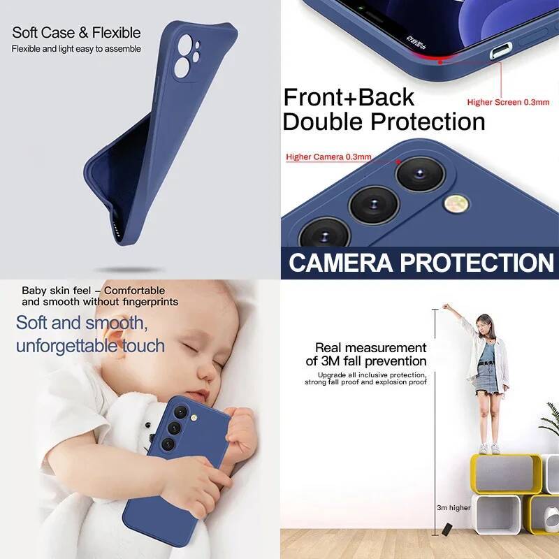 S24Plus Liquid Silicone Phone Case For Samsung Galaxy S23 S 23 S22 Ultra S24 FE S25 + Plus Soft Cover ddmysept