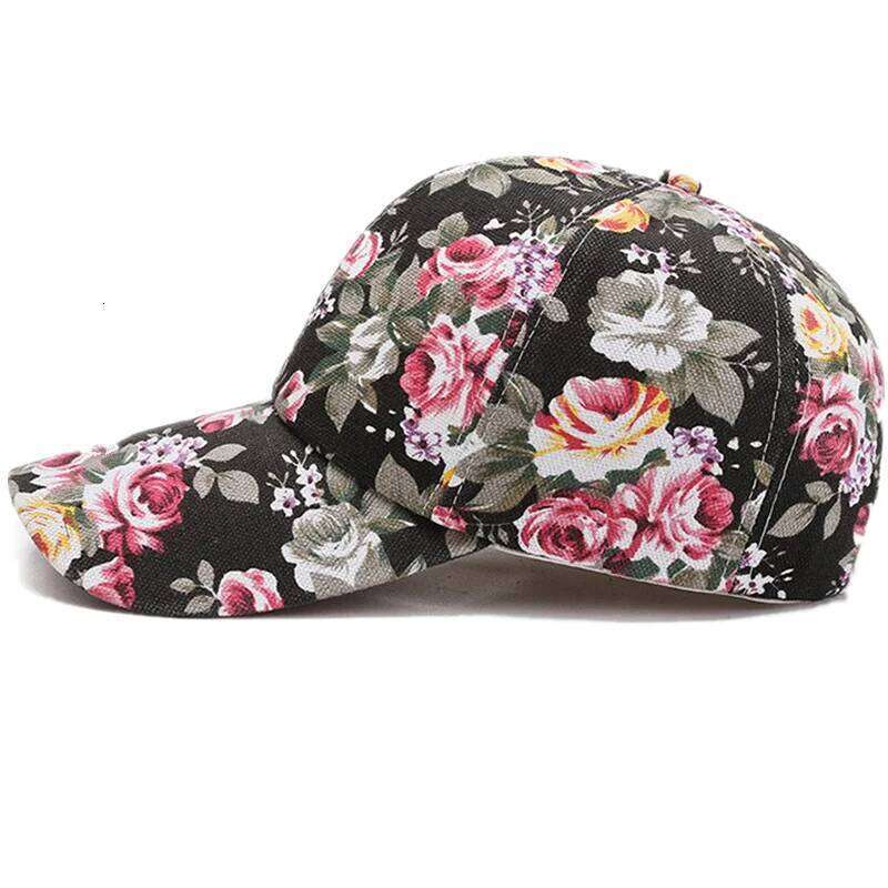 Fashion Women's Summer Floral Print Trucker Hat Outdoor Streetwear Female Baseball Cap With Flowers And Plants Design Y260304