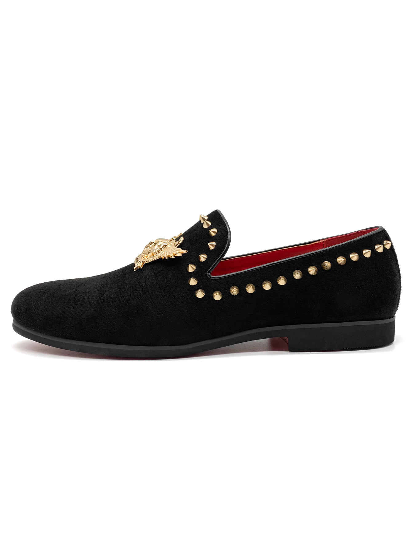 Rivets Designer dress shoes for men and women Luxury loafers suede Genuine leather casual loafers flats office Sequined shoes with dust bag