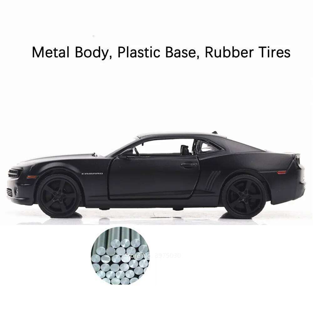 1:36 Chevrolet Camaro Toys Cars Alloy Diecast Model Wheel Pull Back Rubber Tires Vehicle 2 Doors Opened Car Boy Decoration Gifts Z260307