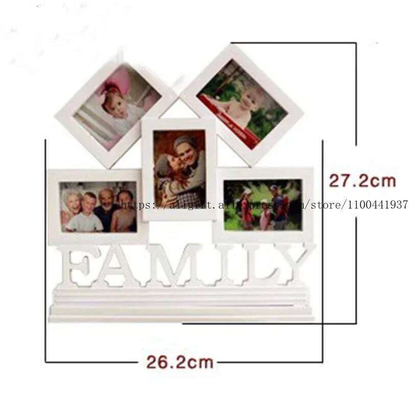 5-hole 6-hole Exquisite Photo Frame Home Living Room Table Decoration Ornaments H260306