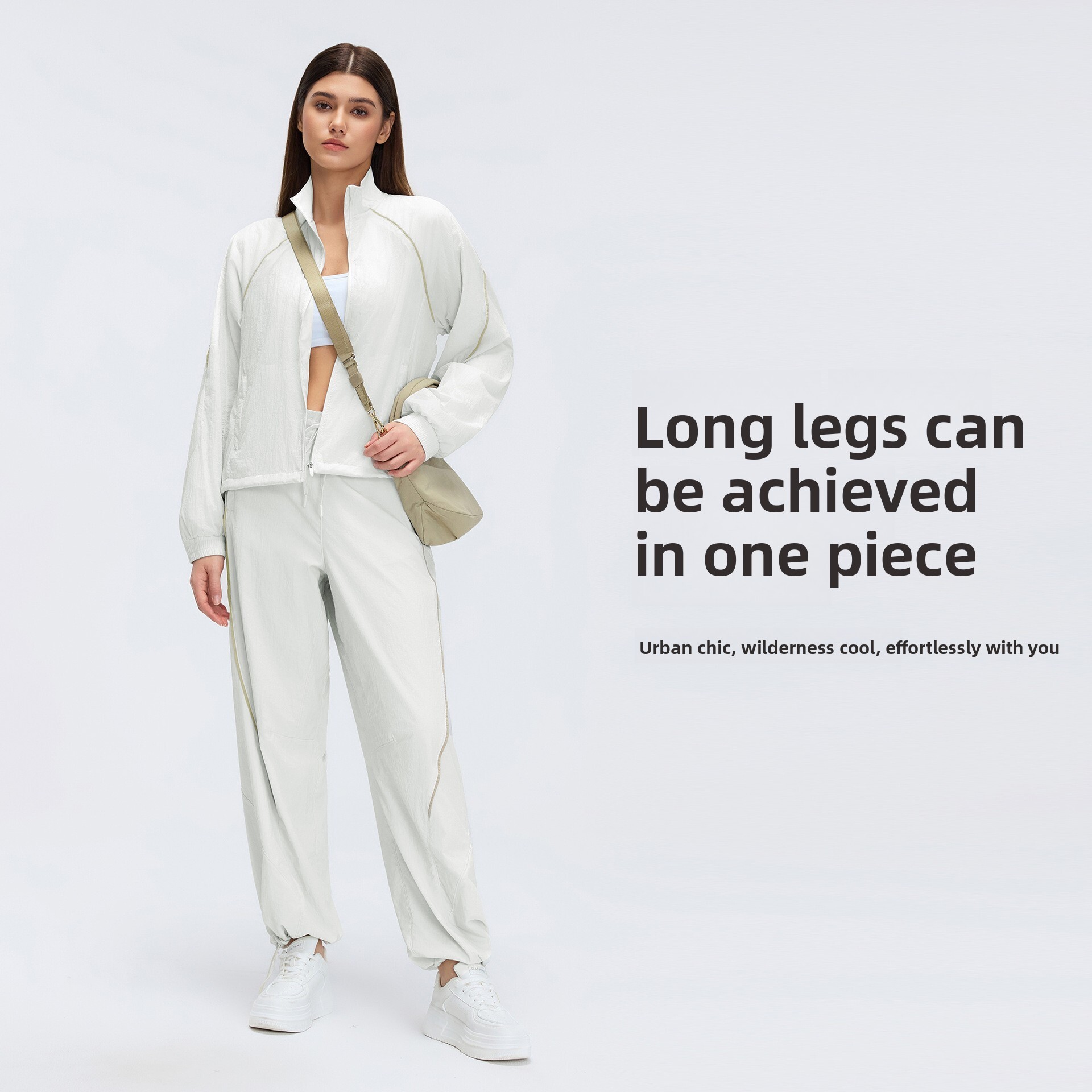 Spring Summer Loose Breathable Sports Mid-Waist Drawstring Straight-Leg Jogger Two-Way Casual Pants Thin