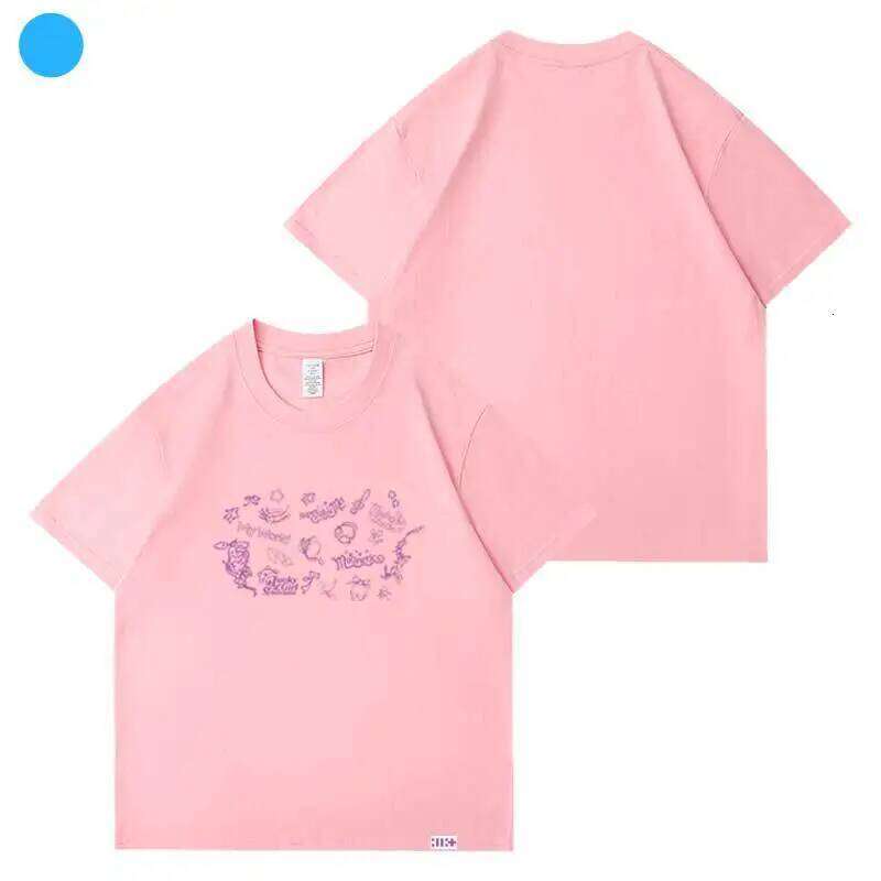 KPOP ILLIT SUPER REAL ME Album Oversized T Shirt Women Men YUNAH MINJU MOKA WONHEE IROHA 100% Cotton Short Sleeve Graphic Tees XJ260306