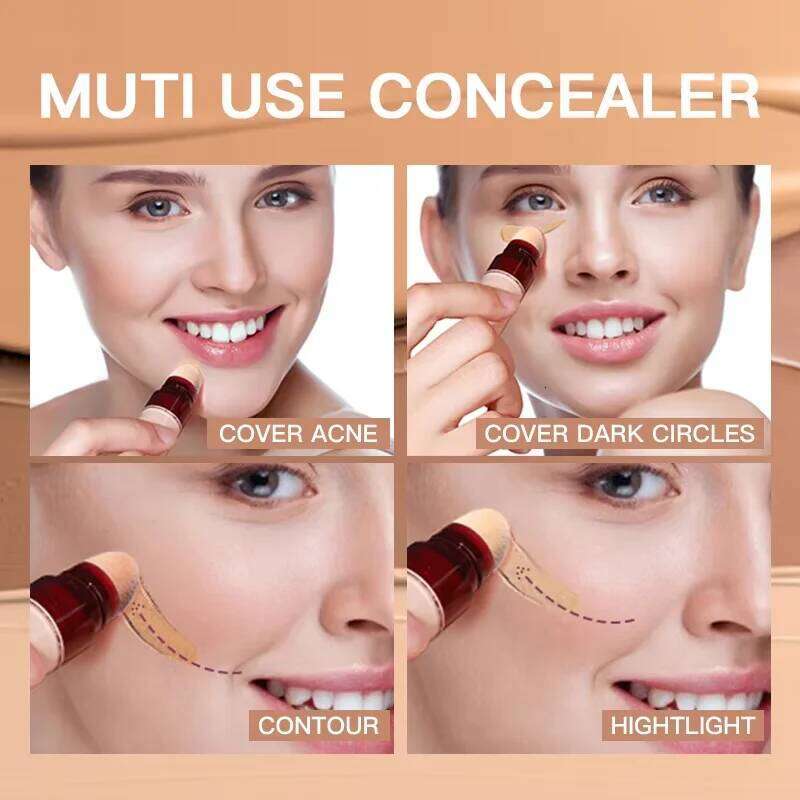 12 colors facial concealer sponge head matte liquid foundation, oil-control long-lasting BB cream,waterproof brightening makeup 26L0306