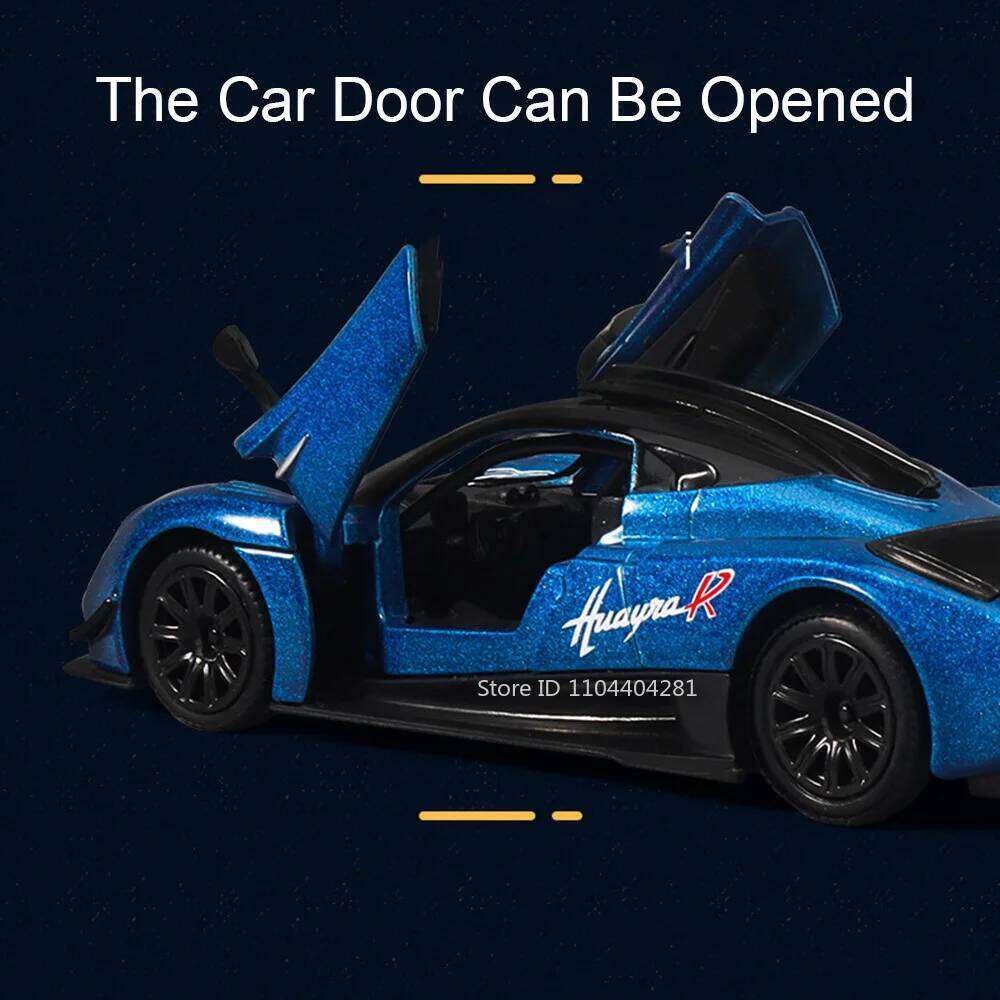 1:36 Pagani Zonda R Huayra Utopia Alloy Diecast Toyota FJ Cruiser Model Toys Car Can Glide Doors Opened Children Christmas Gifts Z260307