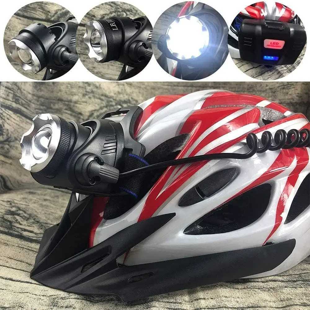 Ultra-bright Sensor Industrial Headlamp Portable LED Headlight Zoomable Waterproof Camping Light Powered By 2x18650 Batteries H260307