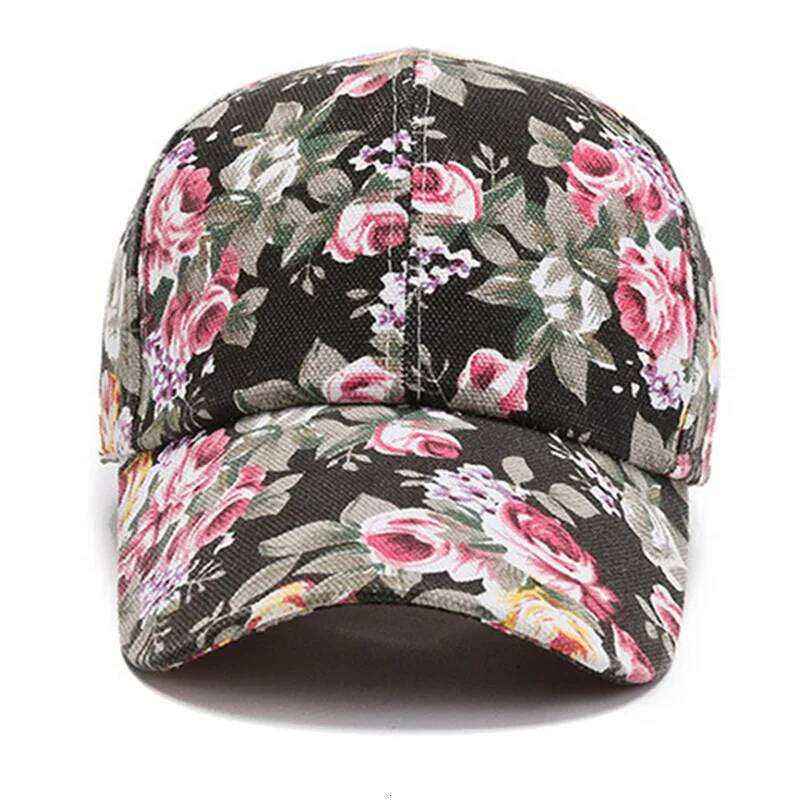 Fashion Women's Summer Floral Print Trucker Hat Outdoor Streetwear Female Baseball Cap With Flowers And Plants Design Y260304