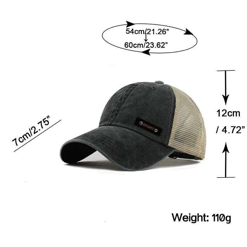 Brand fishing Washed Cotton Mesh For Men Women Gorras Snapback Baseball Caps Casquette Dad Hat Outdoors Cap Y260304