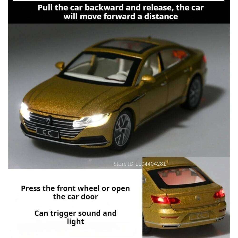 1:32 CC Santana Alloy Model Toys Diecast Car with Sound Light Pull Back Doors Opened Miniature Vehice Friend's Gift Z260306