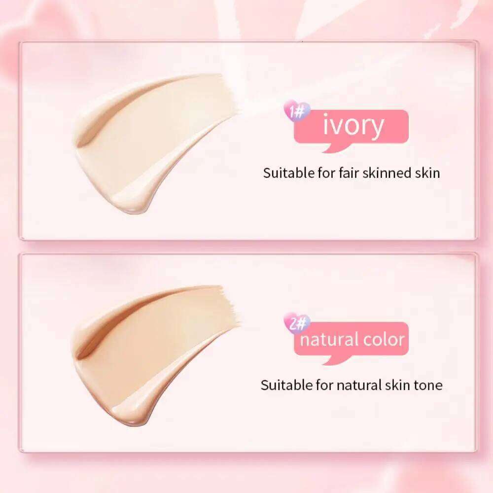 Pink Heart Concealer Air Cushion Long-lasting Delicate Moisturizing Translucent Foundation Cream Portable Valentine's Day Gift 26L0306