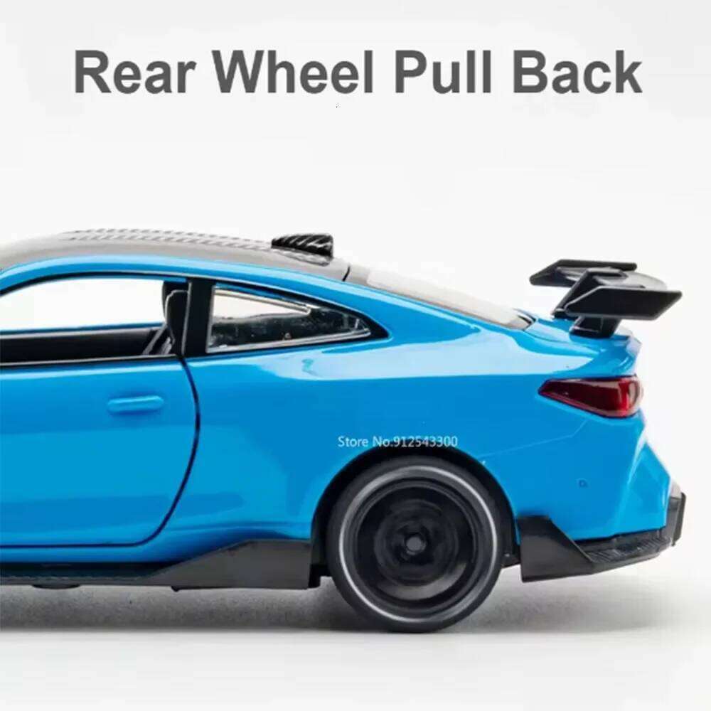 1:32 Scale M4 Alloy Model Diecast Toys Sportcar Sound Light Pull Back Doors Opened Rubber Tires Miniature Vehices Friend's Gifts Z260306
