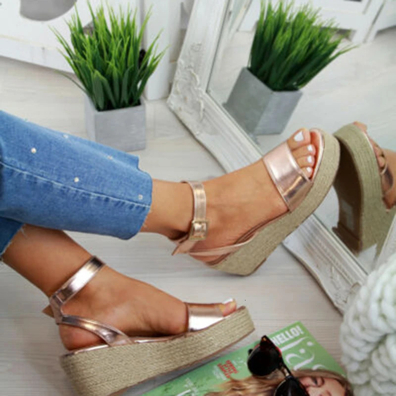Sommer Platform Sandals Fashion Women Strap Gladiator Sandal Wedges Shoes Casual Woman Peep Toe espadrille femme ghn7 260306
