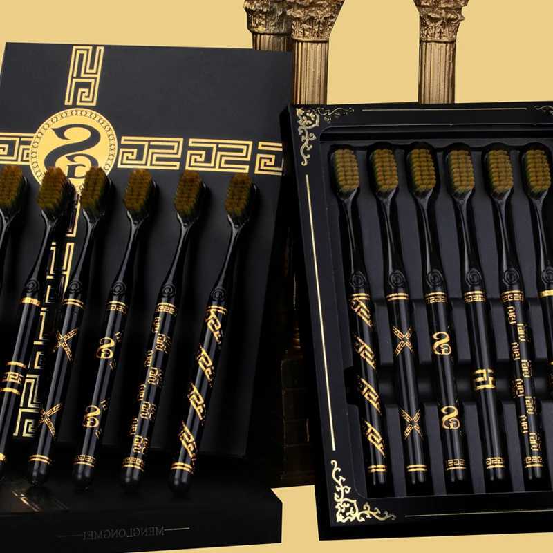 Toothbrush for couples special family toothbrush thin silk soft hair high-grade luxury wide head travel gift boxT260307