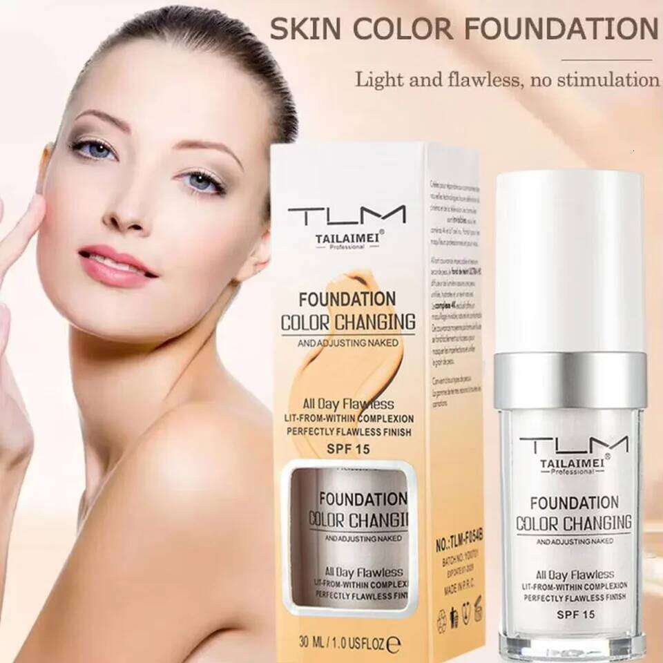 30ml Magic Color Changing Foundation Liquid Soft Matte Long Lasting Hydrating Base Maquiagem Korea Makeup 26L0306