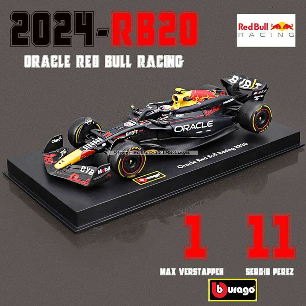Bburago 1:43 2024 F1 Red Bull Racing RB20 1# Verstappen 11# Perez racing simulation model alloy car toy collection Z260307