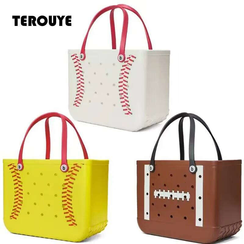 1Pcs EVA Beach Bag Large Capacity Waterproof Mesh Tote Portable Travel Sports Gear Organizer With Wear-Resistant TEROUYE