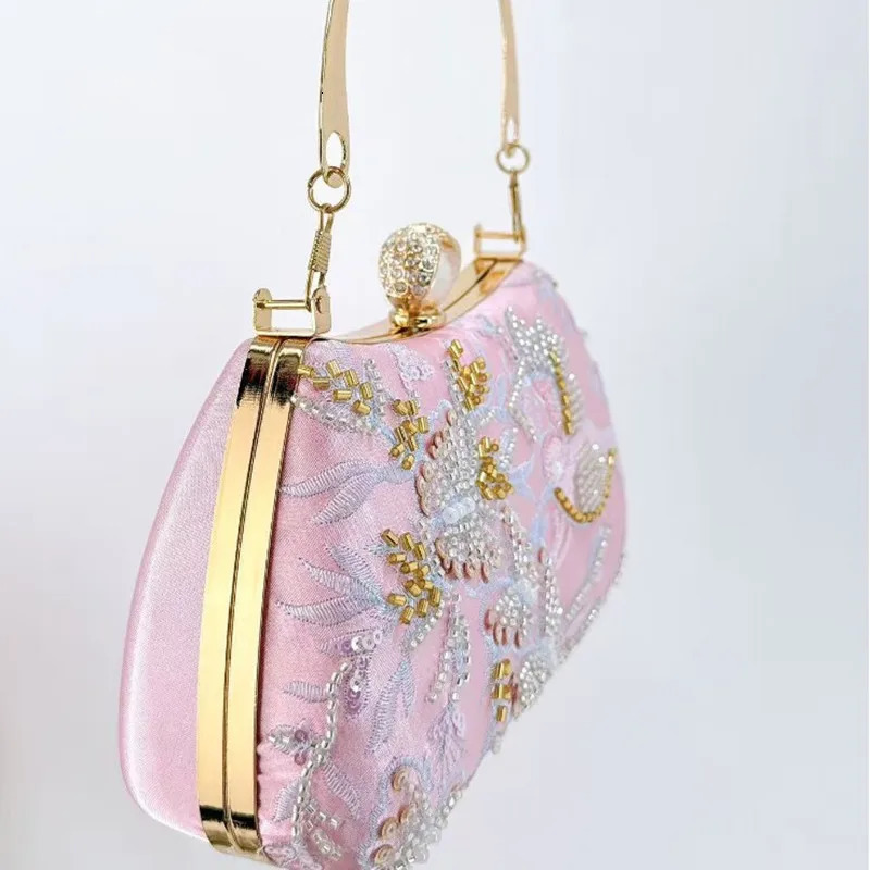 Fashion Chinese Style Womens Embroidered Sequin Evening Clutch Bag Highend Party Handbags Premium Dress Crossbody 260307