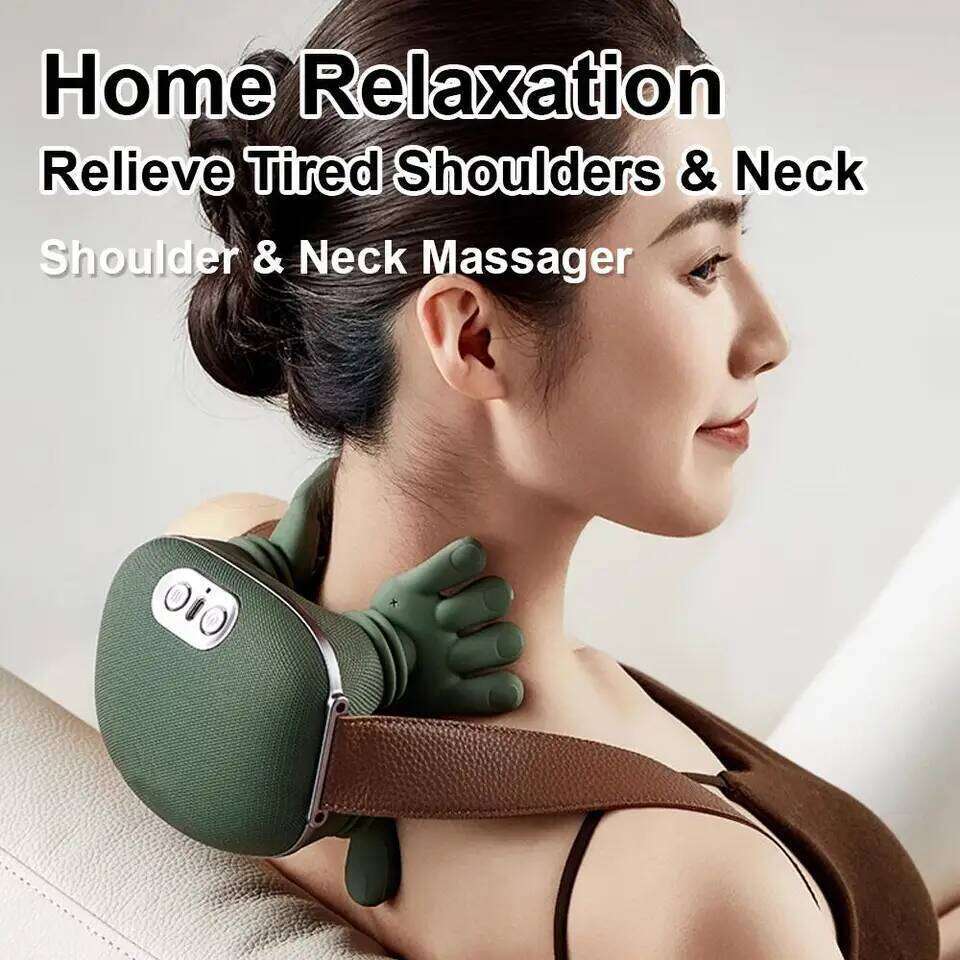 Electric Neck and Shoulder Cervical Spine Massager Trapezius Kneading Muscles Back Massagers Pillow Relaxation 26Y0307