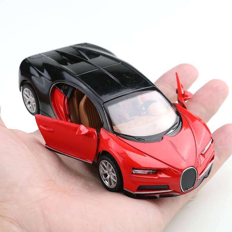 Bagged 1:36 Fabric Chiron, simulated supercar, children's die-cast car, boy's toy model Z260306