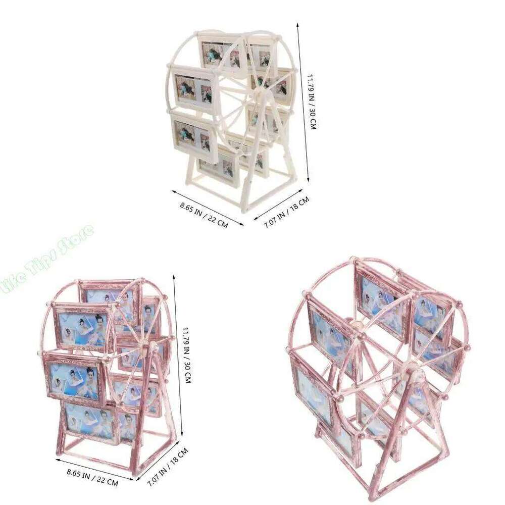 G5AB Rotating Ferris Wheel Carousels Picture Frame Desktop Decorations H260306