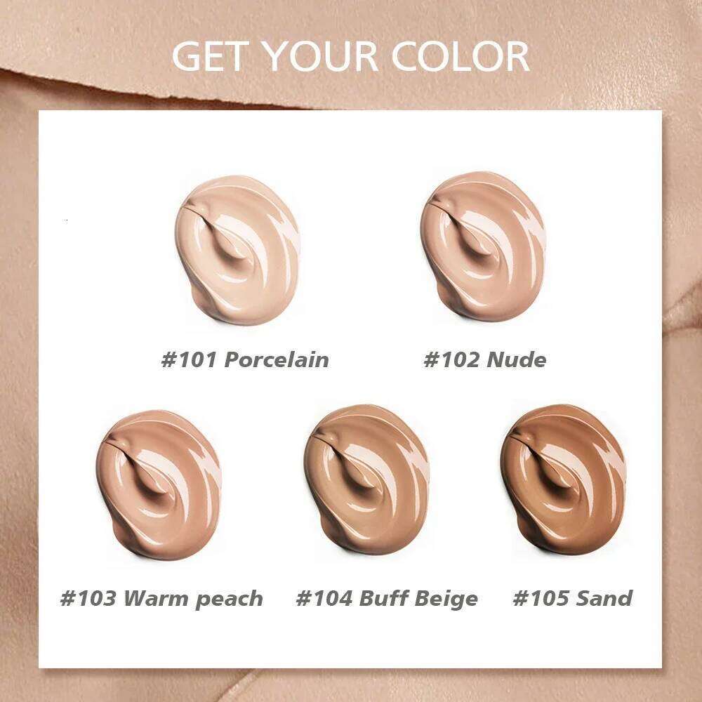 BEAUTY GLAZED Liquid Foundation,Silky Texture Full Coverage,Lightweight Oil Control Long Wearing Natural Flawless Foundation 26L0306