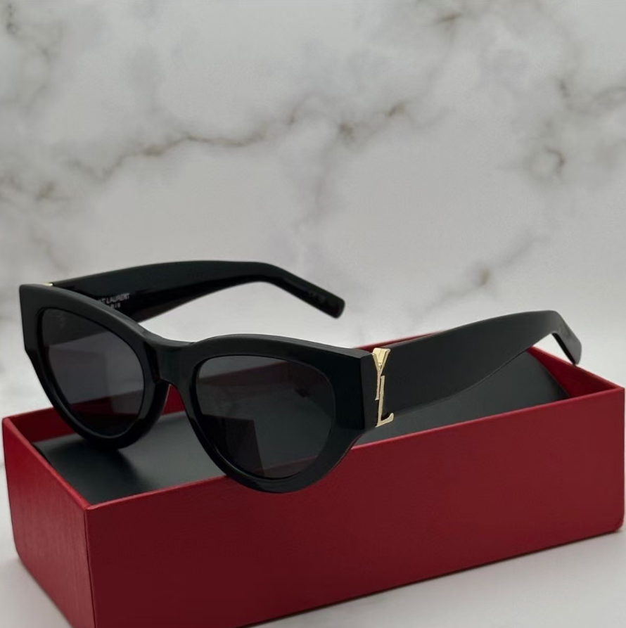 Designer Sunglasses Men sunglases designer women Classic Metal frameless Glasses Cat Eye Gold Engraving Composite Metal Rimless Optical Frame Sunglasses