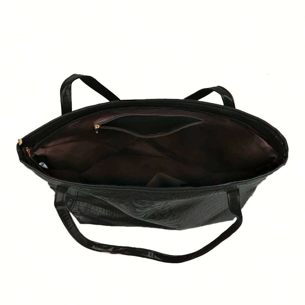 Stylish Women's Tote Retro Crocodile Pattern Handbag Shoulder Bag, Suitable for Shopping, Dating, Outings, Work Commuting XJ260306