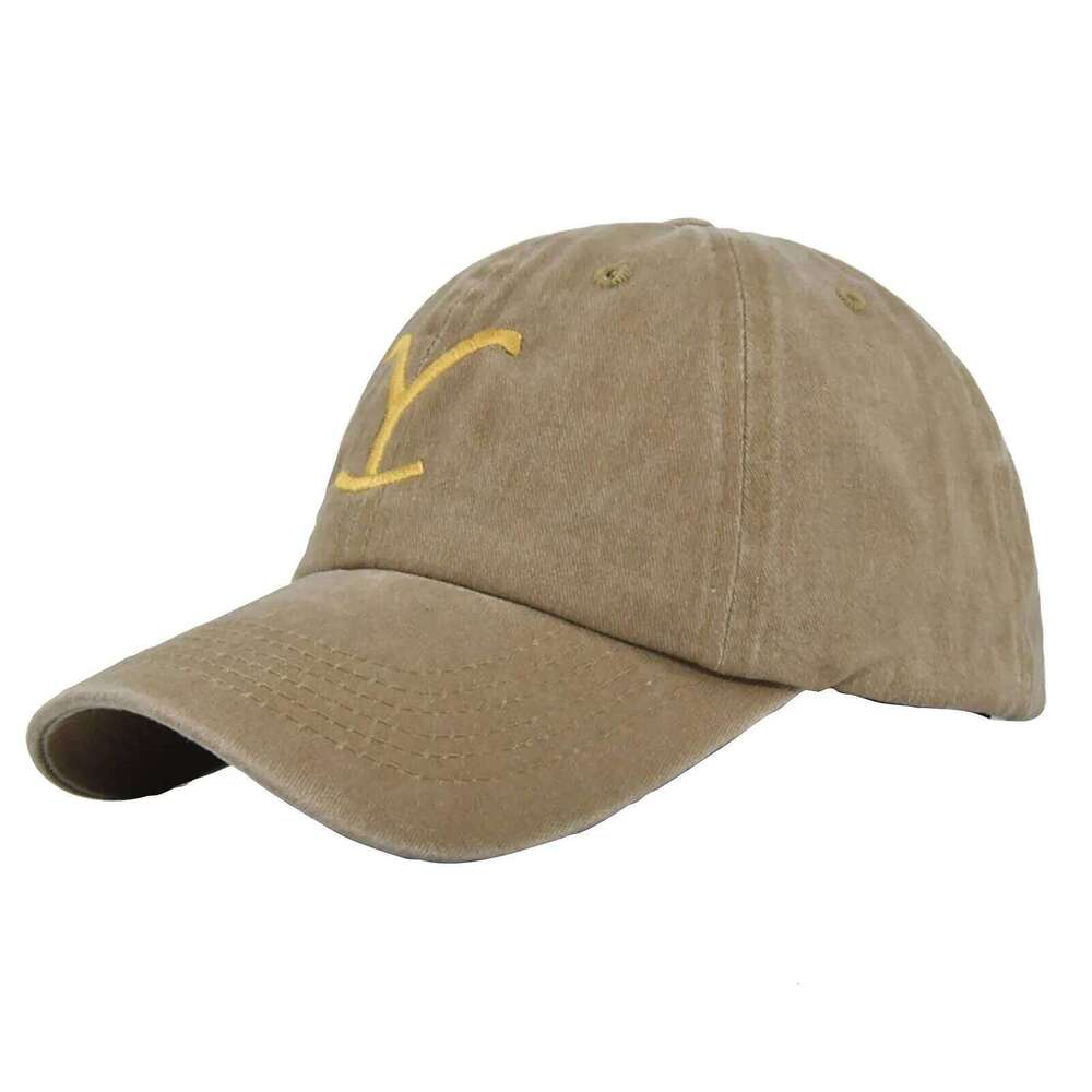 Yellowstone Dutton Ranch Cross Ponytail Baseball Distressed Outdoor Embroidery Sunscreen Hat Solid Color Cap Sun Summer Y260304