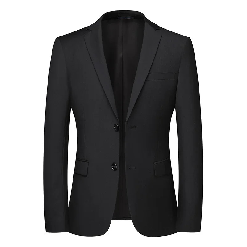 Blazer Mens Fashion Business Solid Color British Style Professional Work Groom Wedding Dress Man Blazer Jacket 260306