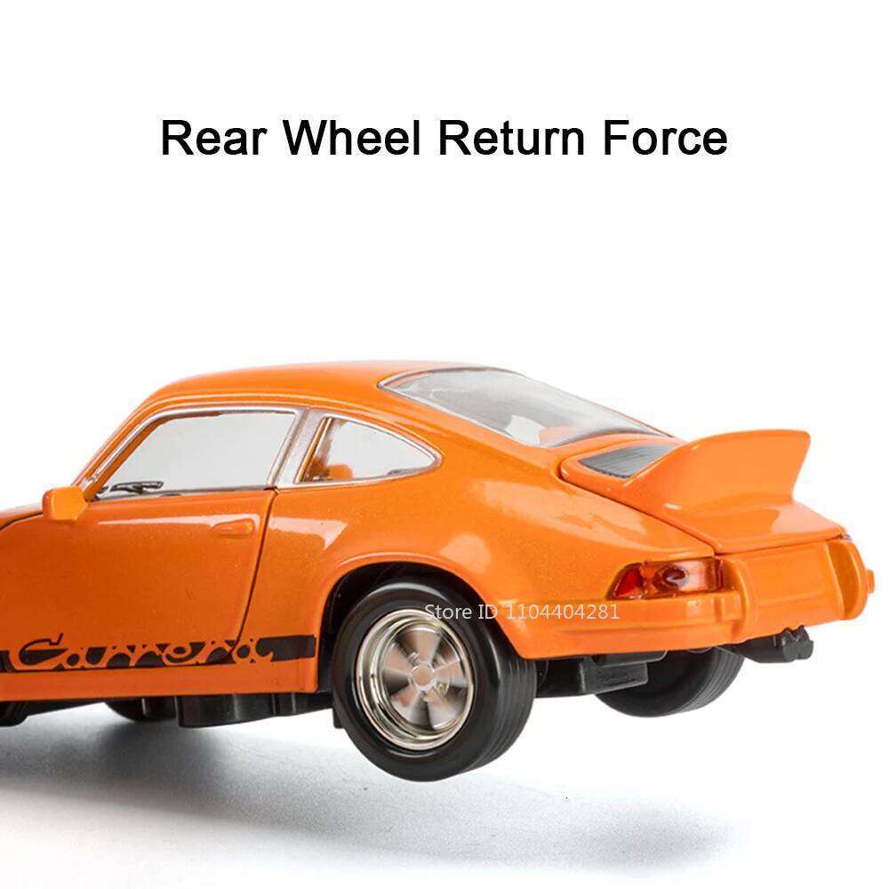 1:36 Alloy 911 CARRERA 1974 Rolls-Royce Cullinan Diecast Model Toy Car Doors Opened Sound Light Pull Back Cars Collectibles Gift Z260306