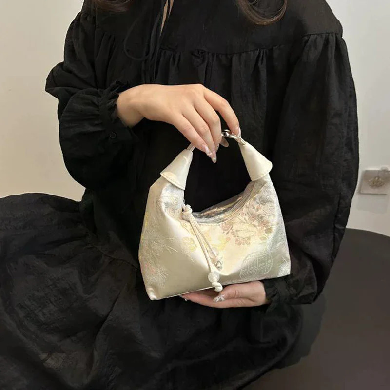 Chinese Style Fine Embroidery Ladies Handbags 2025 Summer Fashion Shoulder Bag Crossbody Daily Party Tote Handbag For Women 260307