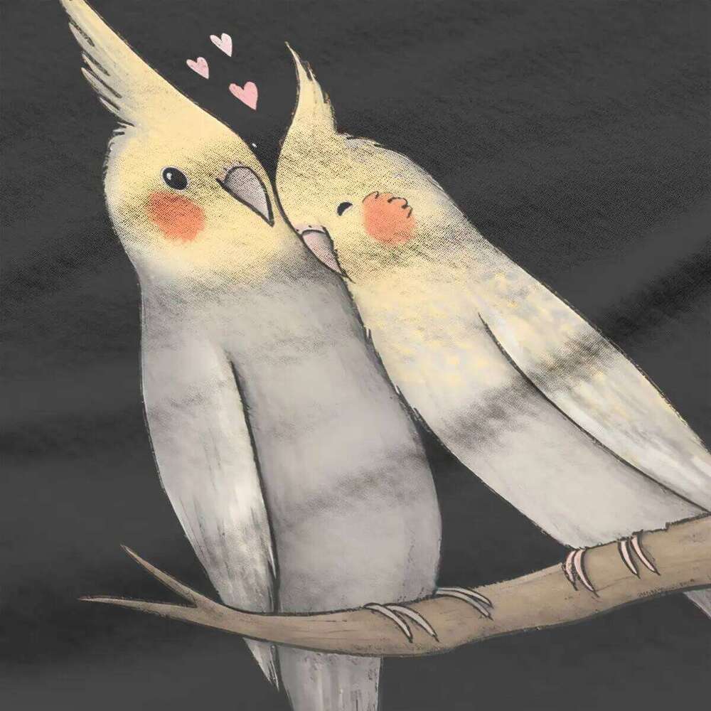 Cockatiel Cuddle TShirt For Girls Parrot Birds Pet Y2k Tees Harajuku Ladies Polyester T Shirt Soft Graphic XJ260306