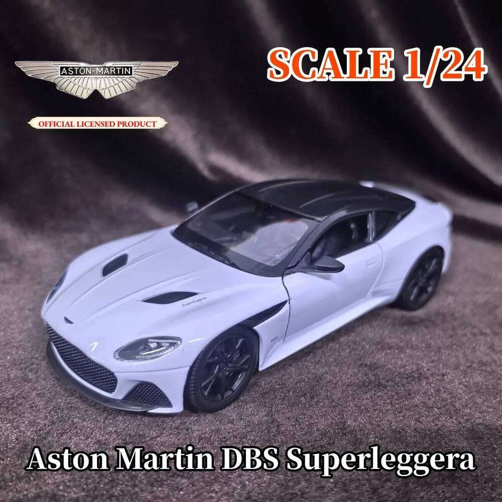 Limited 1:24 Scale Aston Martin DBS Superleggera Car Model, Luxury Vehicle Miniature Replica Figure Kid Xmas Gift Toy Z260306