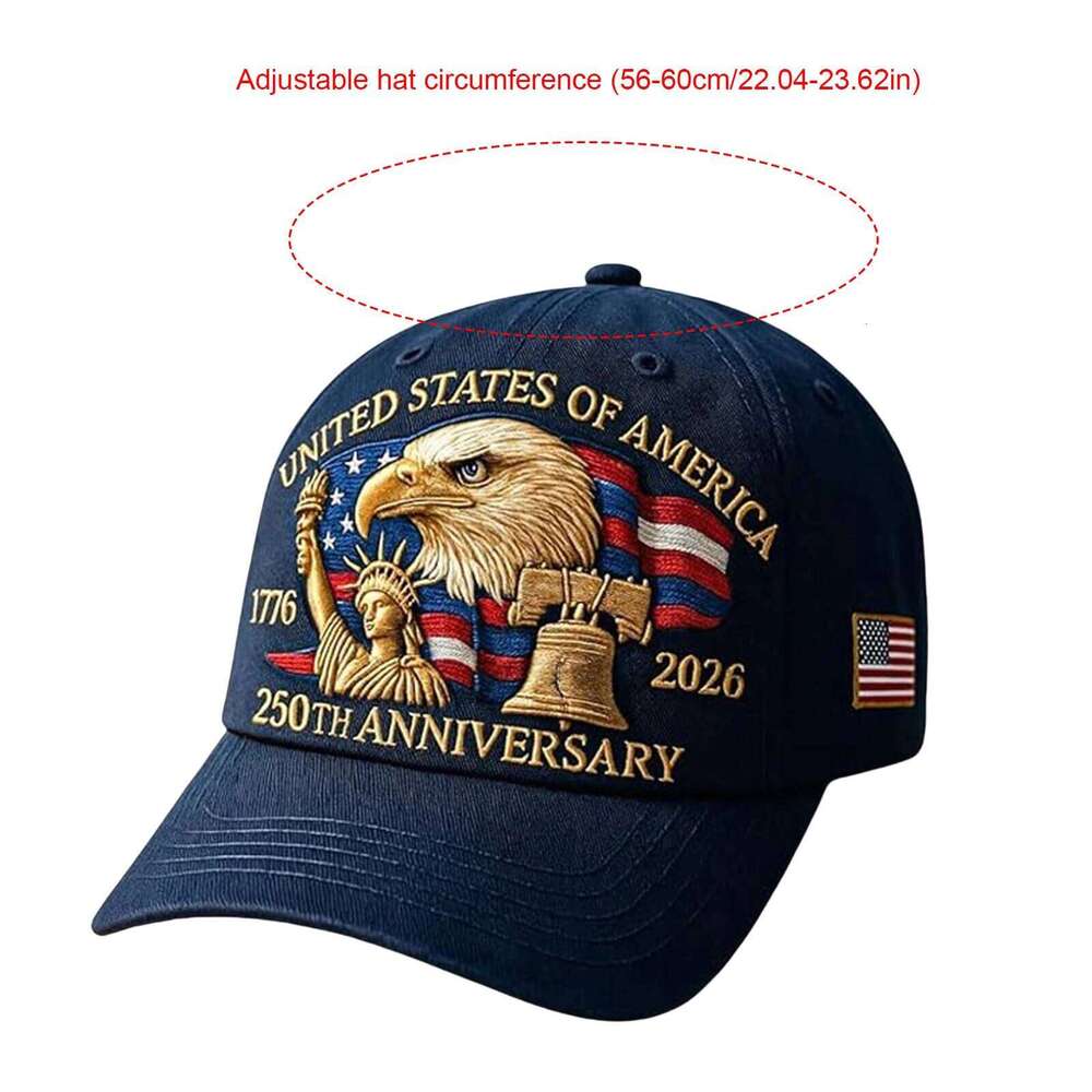 Breathable Baseball Retro Washed Versatile Patriotic Cap US 250th Anniversary Tribute Hat Y260304