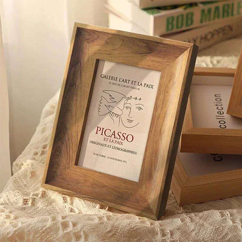 Wooden Photo Frame 5/6/7/8/10 Inch A4 Size Wood Photograph for Family Lovers Display Personalize Picture Festival Decoration H260306