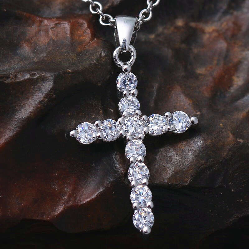 European and American high-quality men's accessories, micro-inlaid AAA zircon cross pendant, hip-hop Cuban chain wholesale