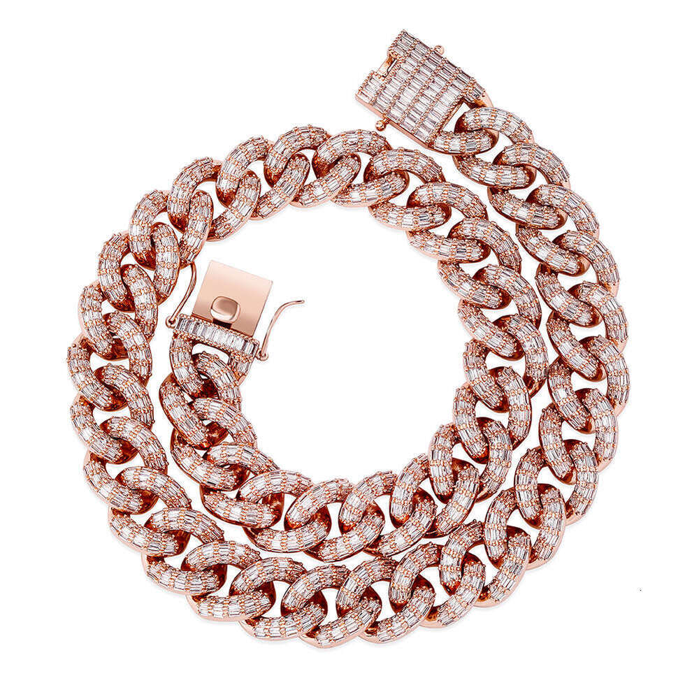 Amazon European and American Cross-Border New Full Diamond Cuban Chain High-Quality Hot-Selling Design Hip-Hop Necklace Jewelry Wholesale