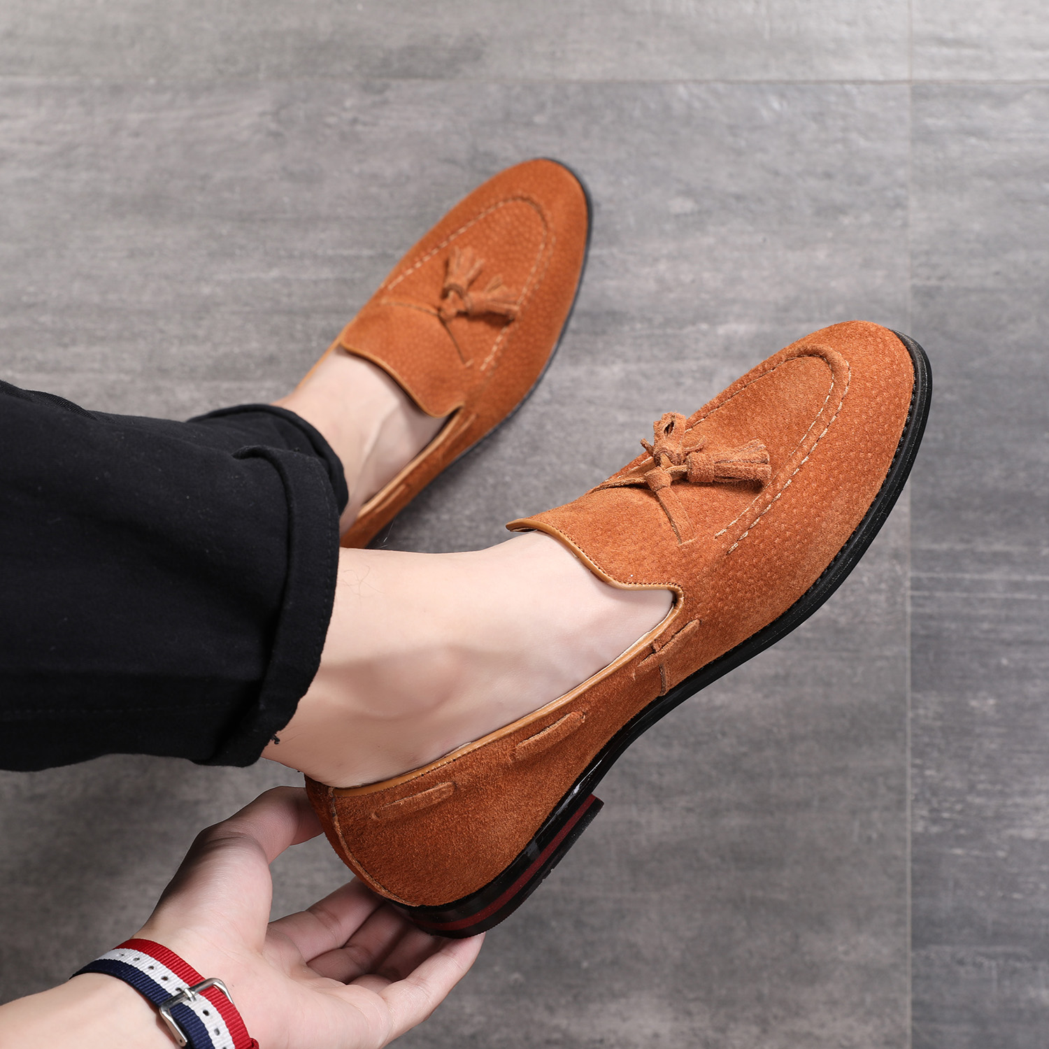 Top quality Designer dress shoes for men and women Luxury loafers suede leather casual loafers flats office shoes 3 size