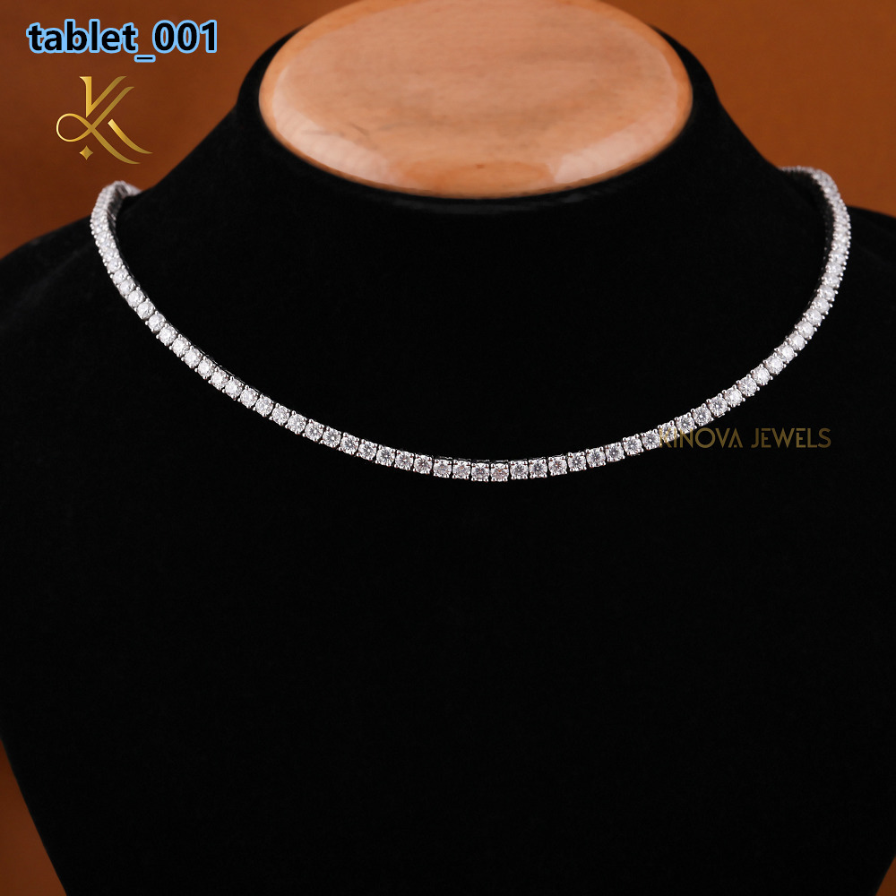 Modern Hip Hop Neck Chain With Glittering Moissanite Diamonds Crafted For Superior Shine And Unique Urban Fashion Aesthetics